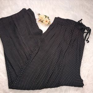 Expressions 20W thin loose black & tan pants